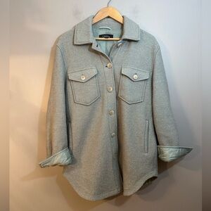 Coffee Shop Wool/Polyester Mix Button Up Coat Size Medium